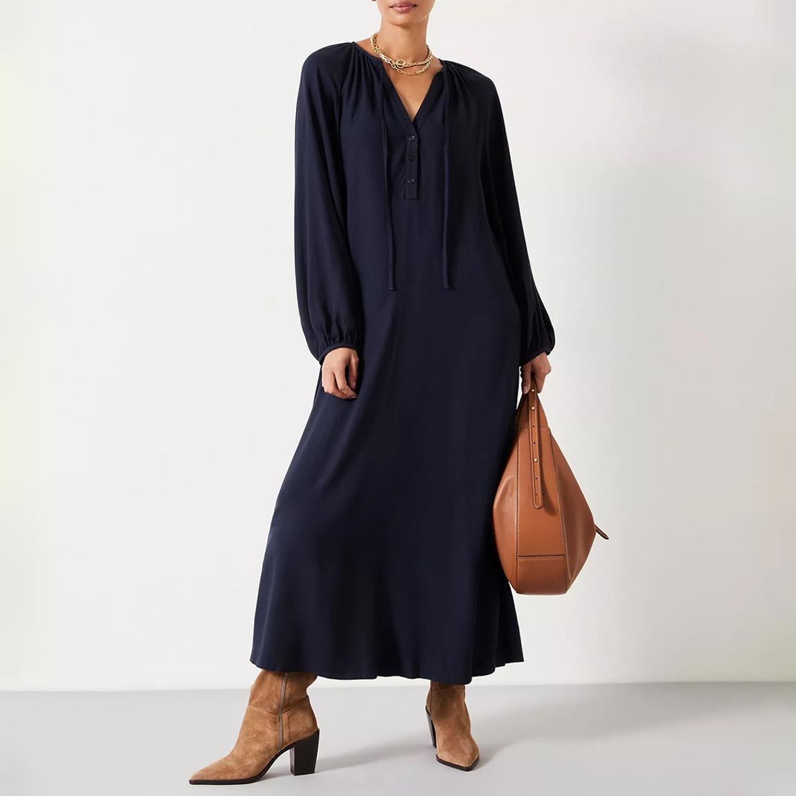 Navy Leilani Floaty Midi Dress main product photo