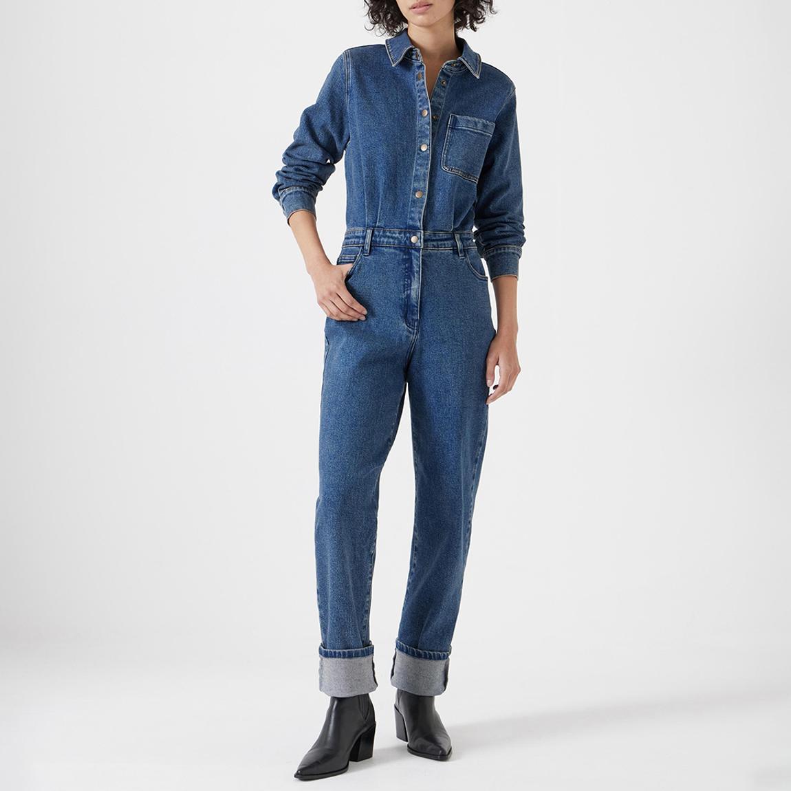 Mid Blue Agnes Denim Jumpsuit main product photo