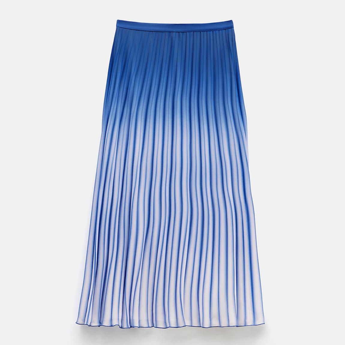 Blue Ombre Olivia Maxi Pleat Skirt main product photo