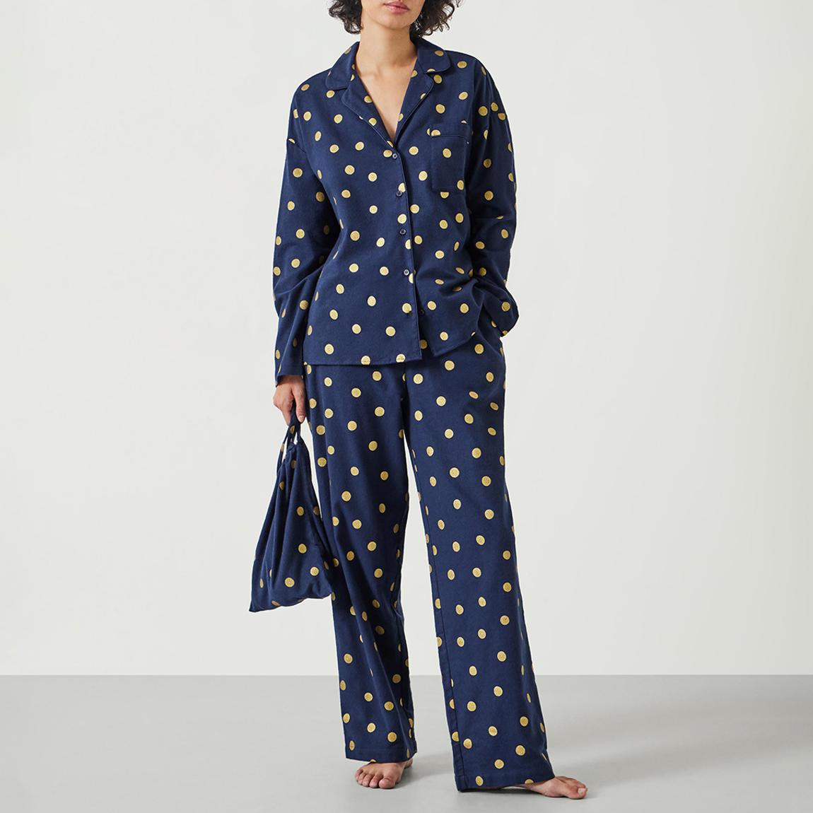 Gold Foil Polka Amita Flannel Foil Polka Dot Pyjamas main product photo