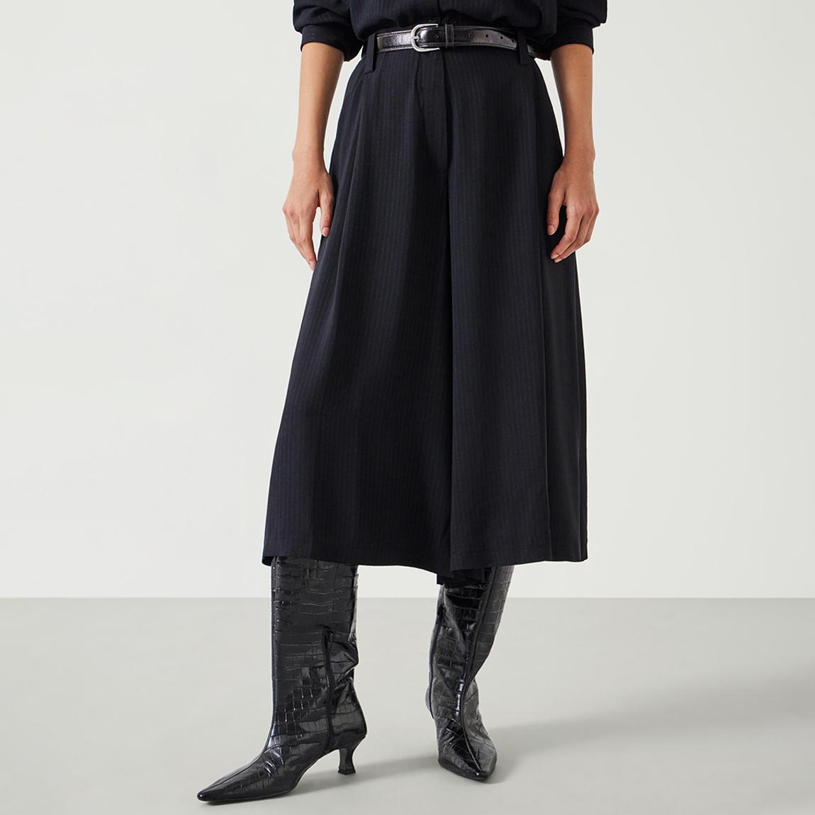 Black Akira Pinstripe Culottes main product photo