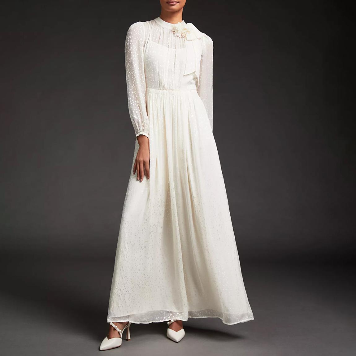 Ivory Lovette Embroidered Maxi Dress main product photo