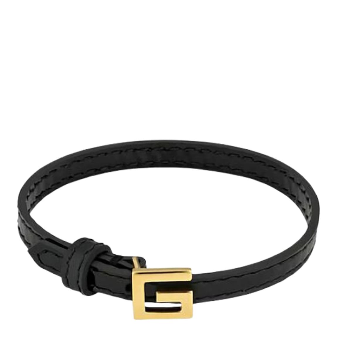 Gucci Black Square G Leather Bracelet main product photo