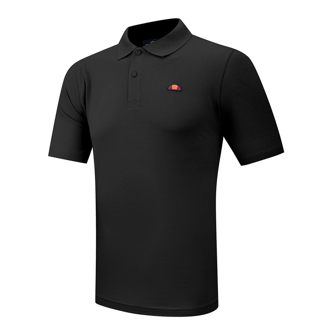 Black Ellesse Plain Cotton Polo Shirt main product photo