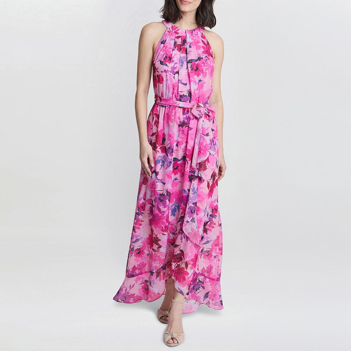 Hermione Printed Keyhole Halter Maxi Dress main product photo