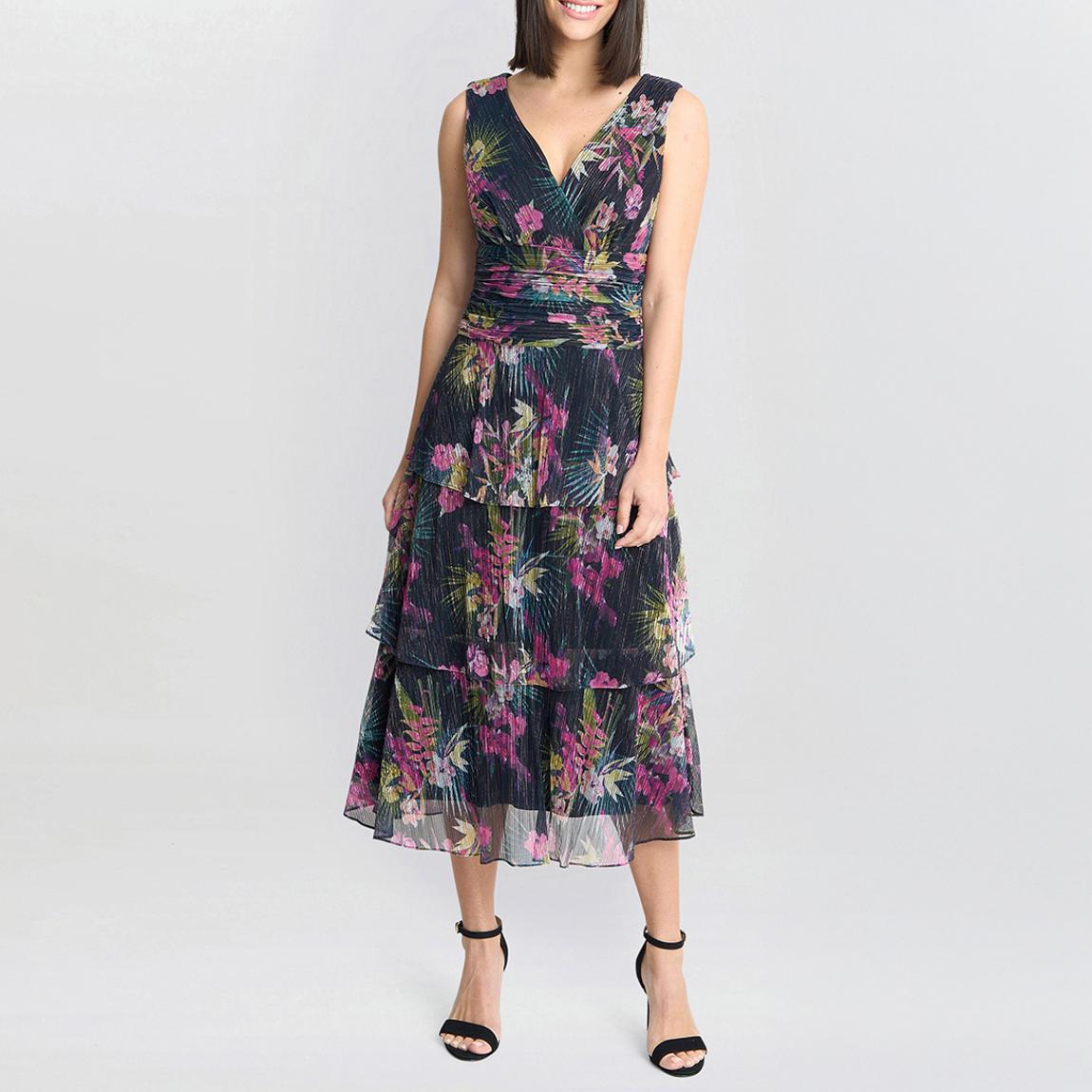 Nina Midi Sleeveless Printed Tiered Dress main product photo