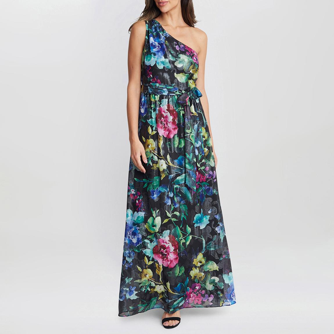 Rosie Printed One Shoulder Maxi With Tie Waist main product photo