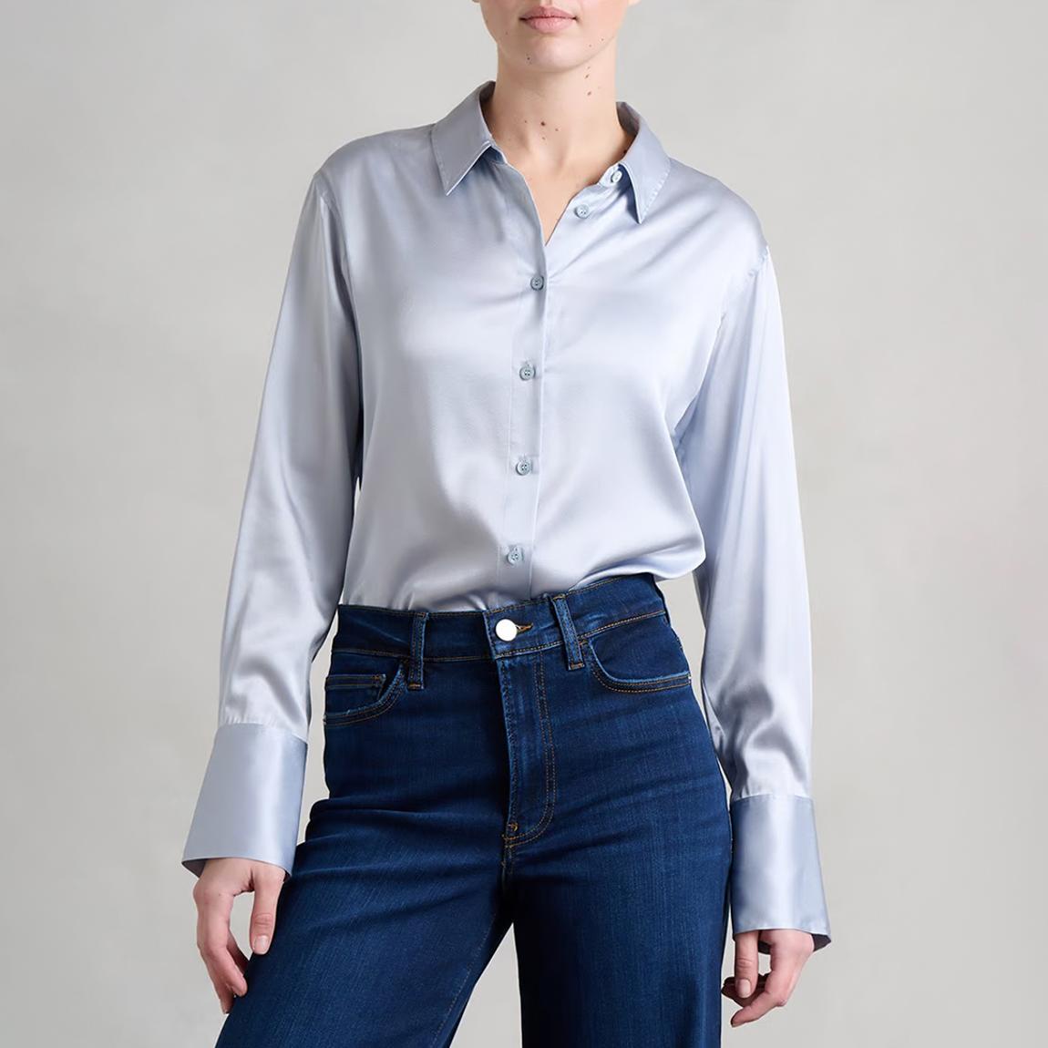 Pale Blue Satin Standard Shirt main product photo