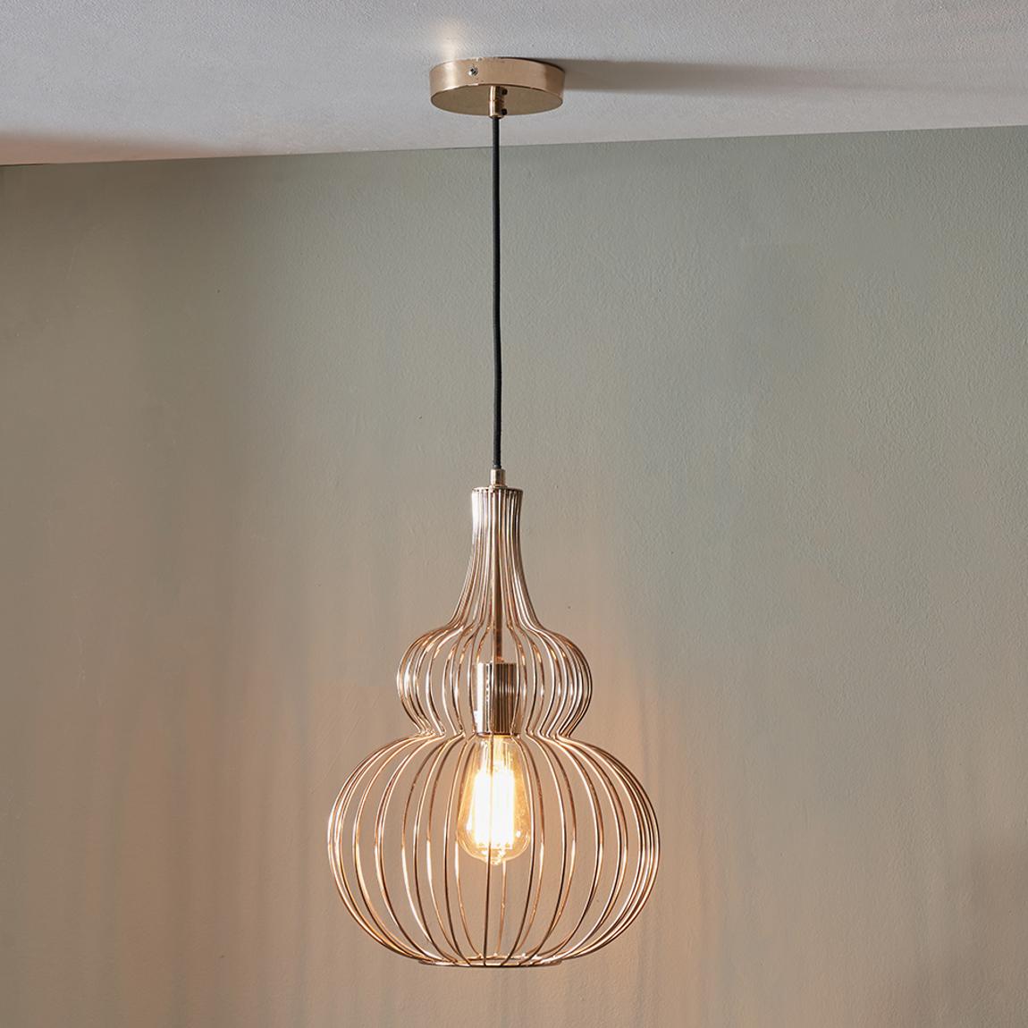 Dania French Gold Metal Wire Shaped Pendant main product photo