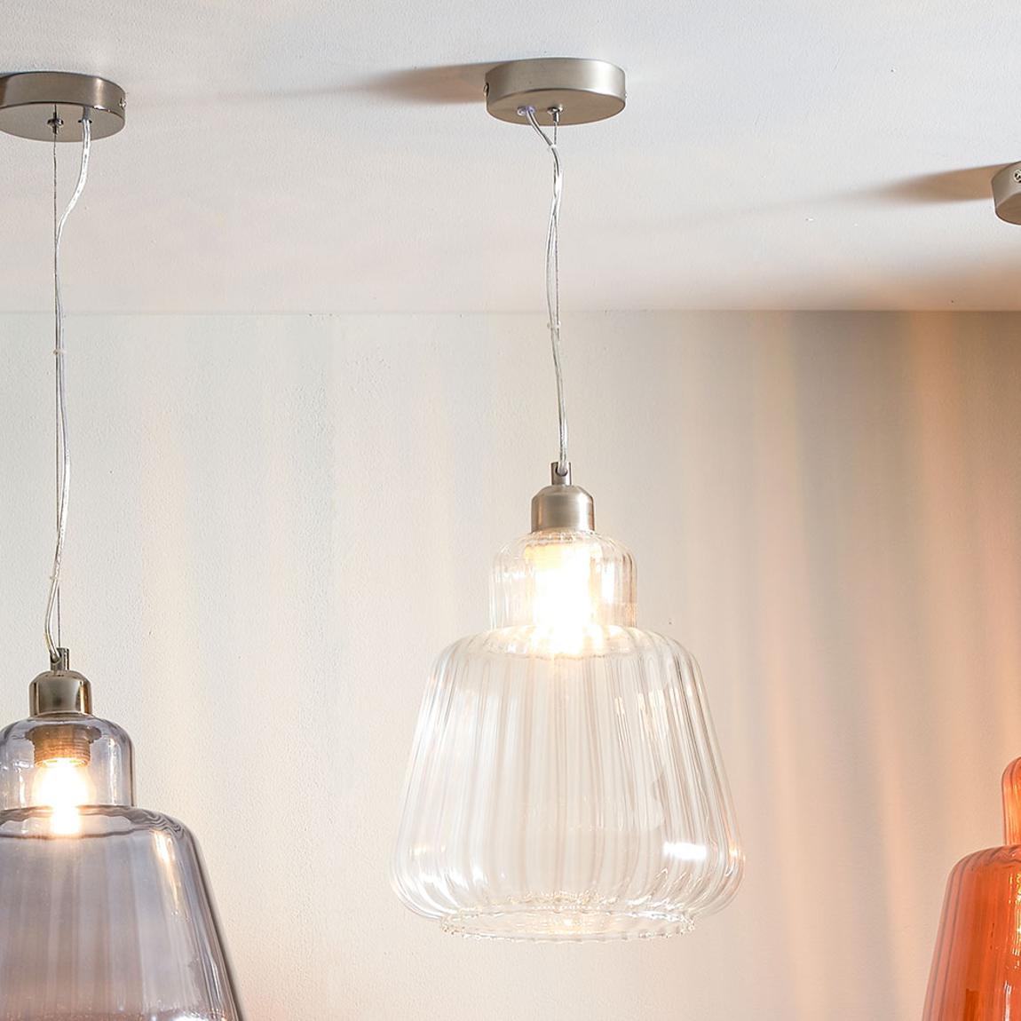 Porto Clear Optic Glass Tapered Pendant main product photo
