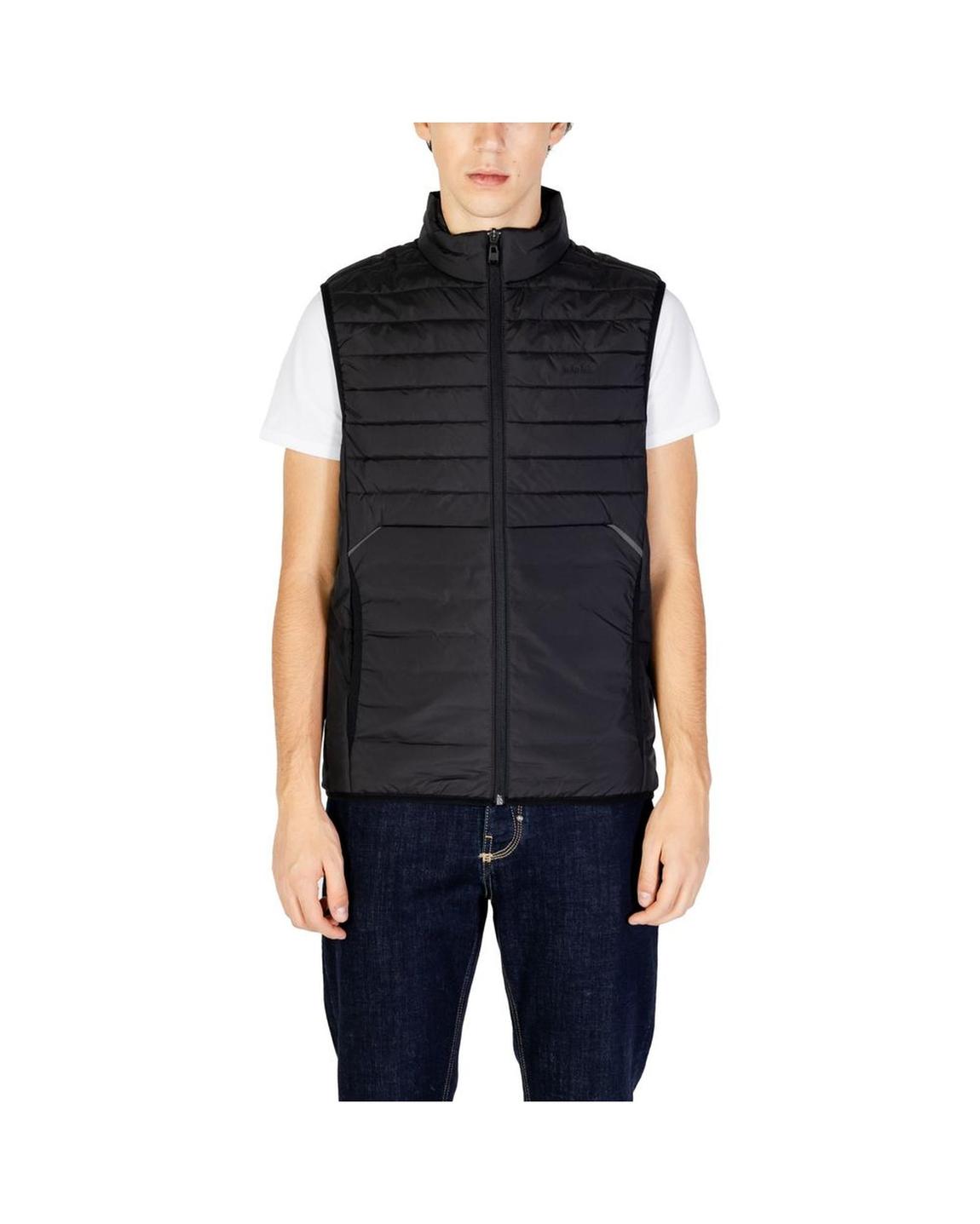 Black Two Tone Padded Gilet main product photo