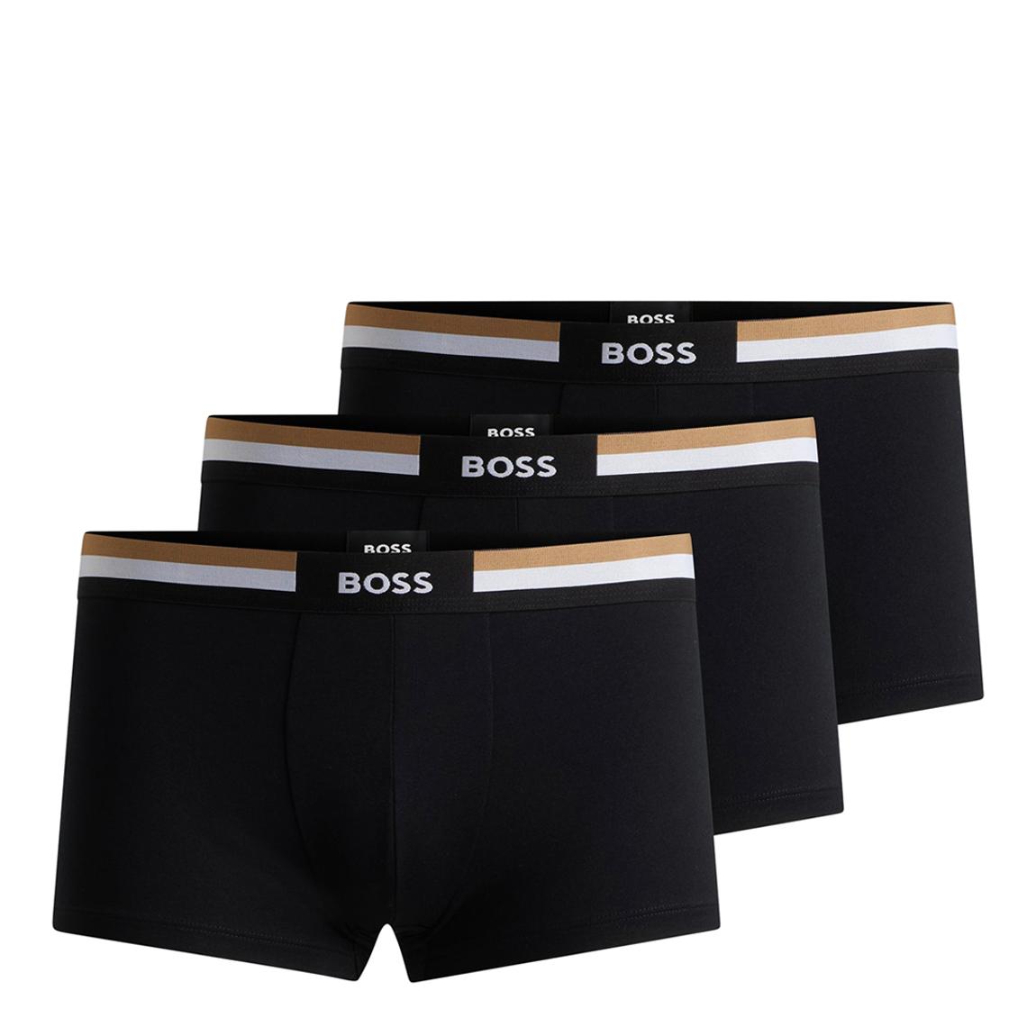 Black Stripe Cotton Stretch Boxer 3 Pack main product photo