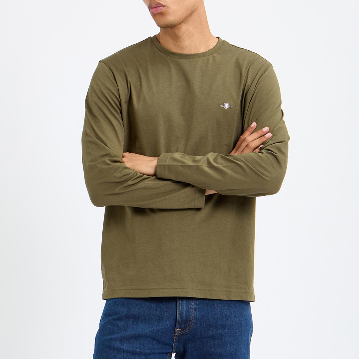 Green Shield Logo Long Sleeve Cotton Top main product photo