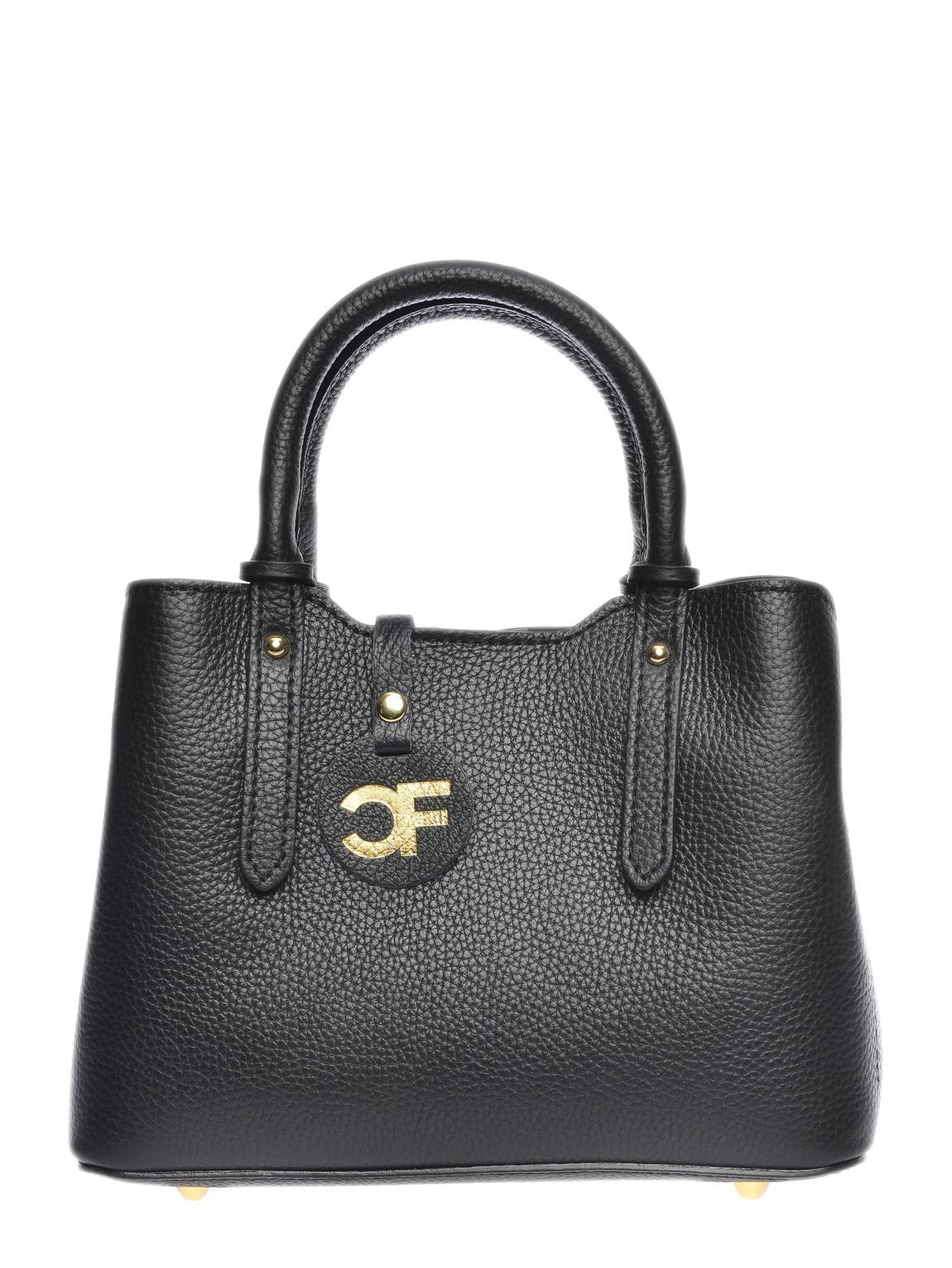 Black Italian Leather Handbag main product photo