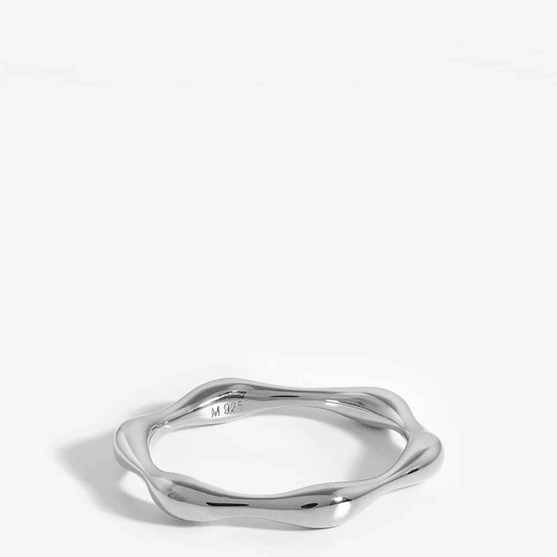 Silver Molten Stacking Ring main product photo
