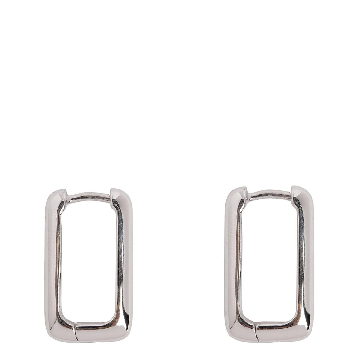 Silver Plain Ovate Huggie Single main product photo