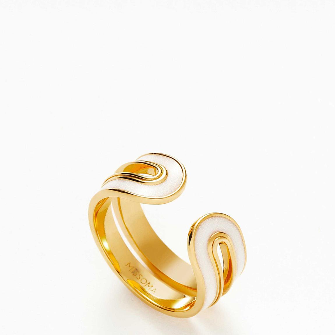 Gold Enamel Haze Ovate Open Ring main product photo