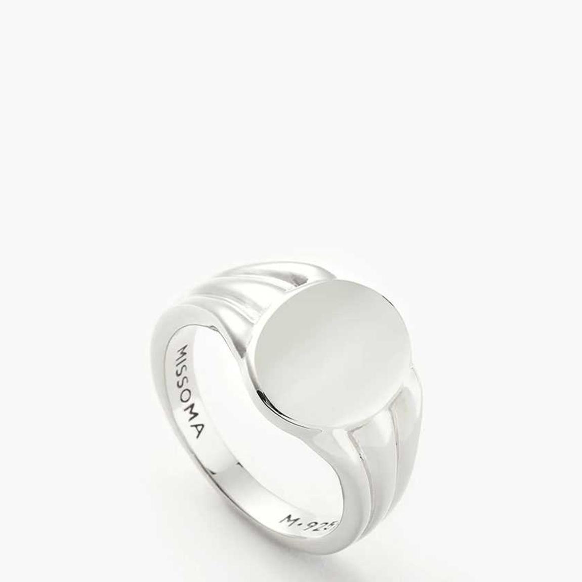 Silver Engravable Oval Signet Ring main product photo