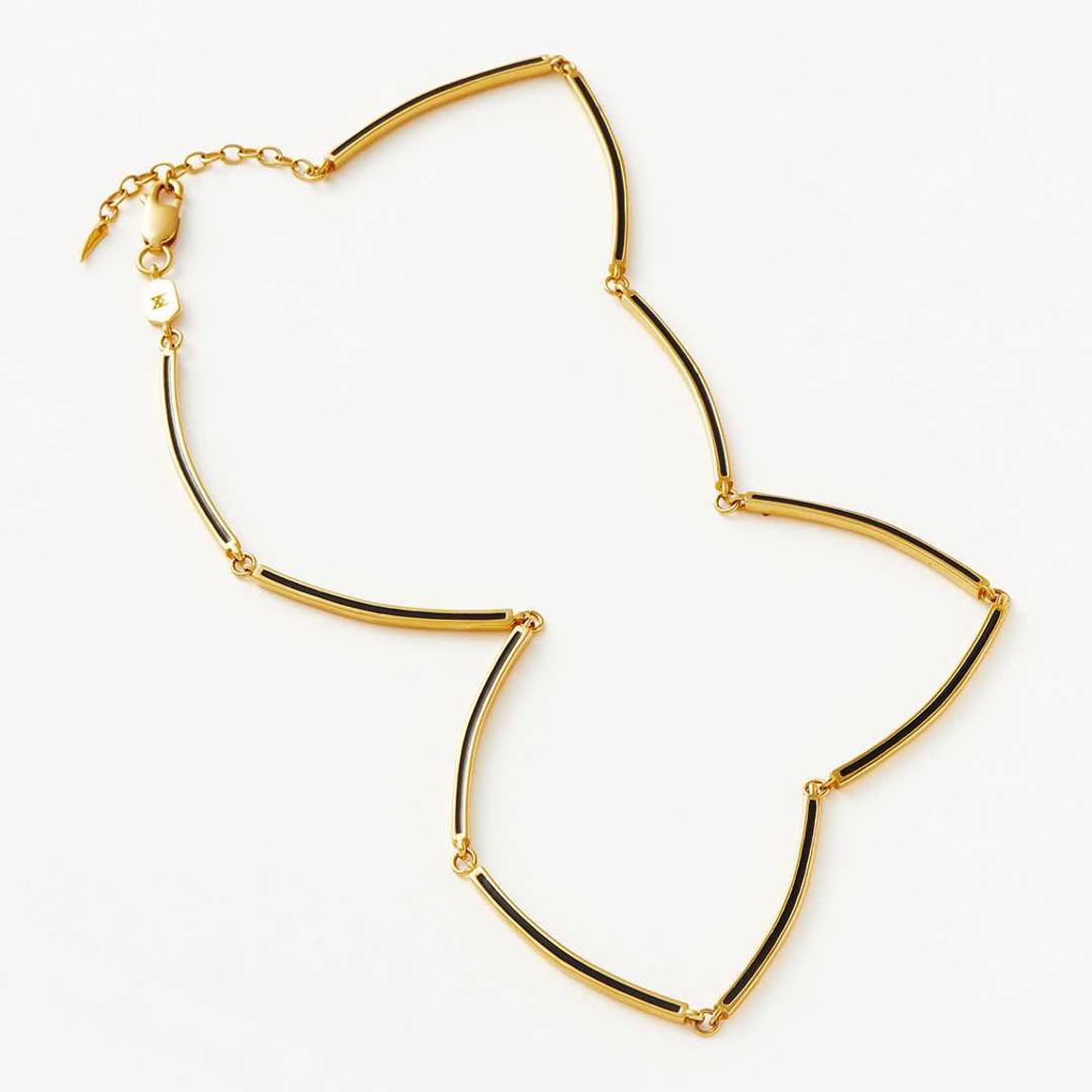 Gold Enamel Reversible Byline Link Choker main product photo