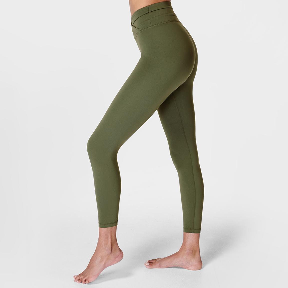 Everyday Wrap Waist 7/8 Leggings - Ivy Green main product photo