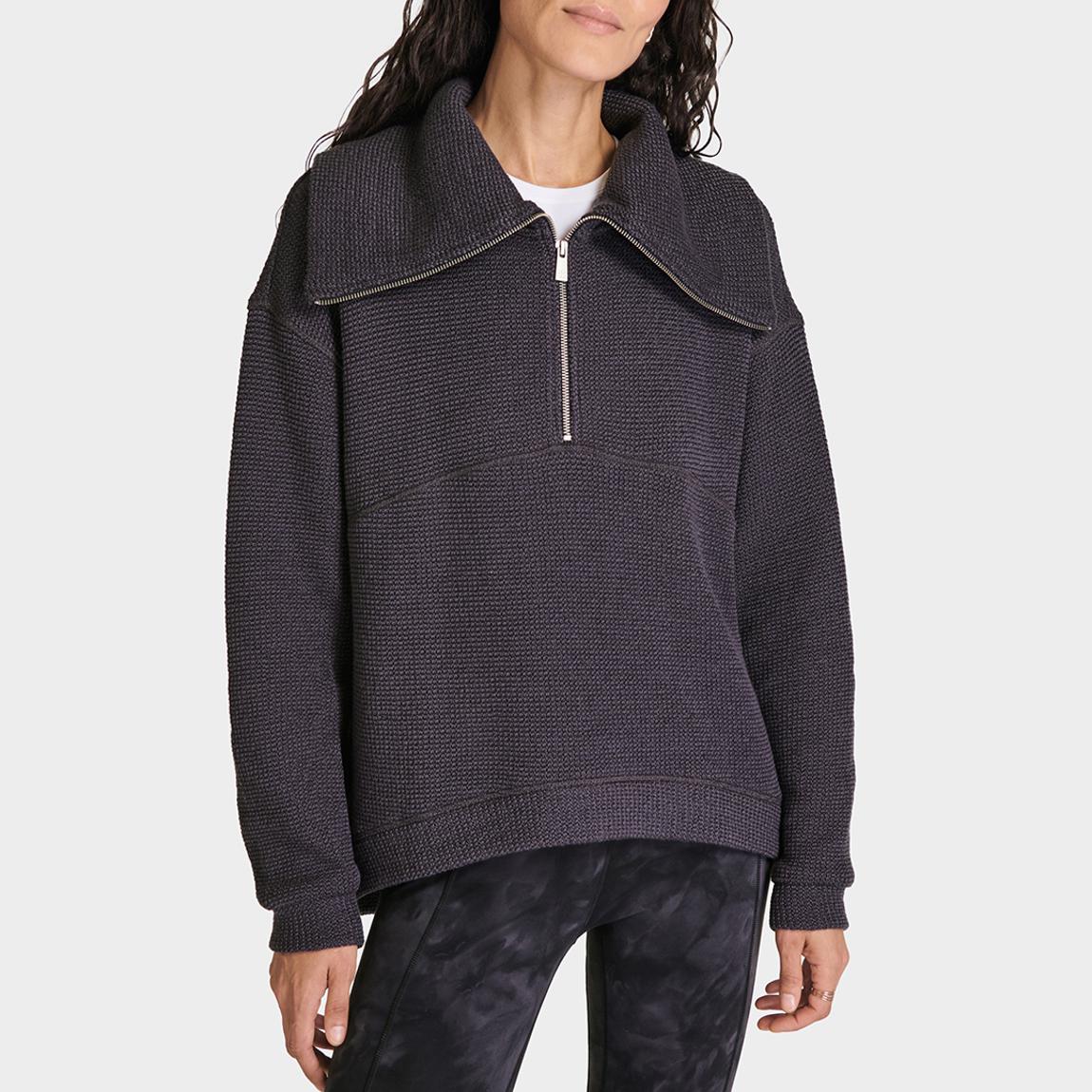 Restful Boucle Half Zip Sweatshirt - Urban Grey main product photo