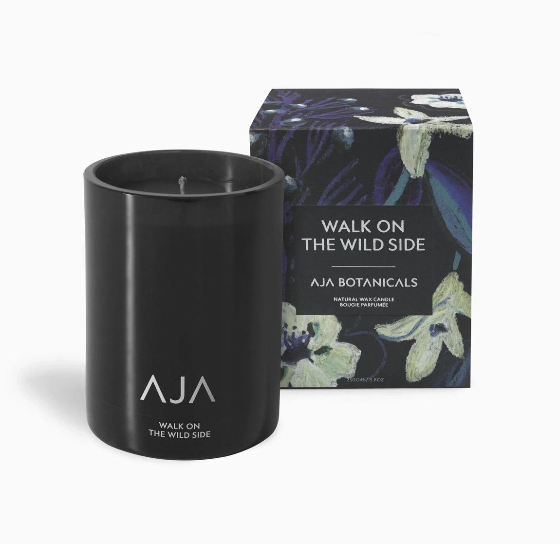 AJA BOTANICALS Wild Side Aromatherapy Candle - Black main product photo
