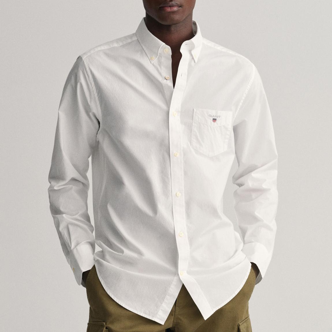 White Regular Broadcloth Cotton Shirt main product photo
