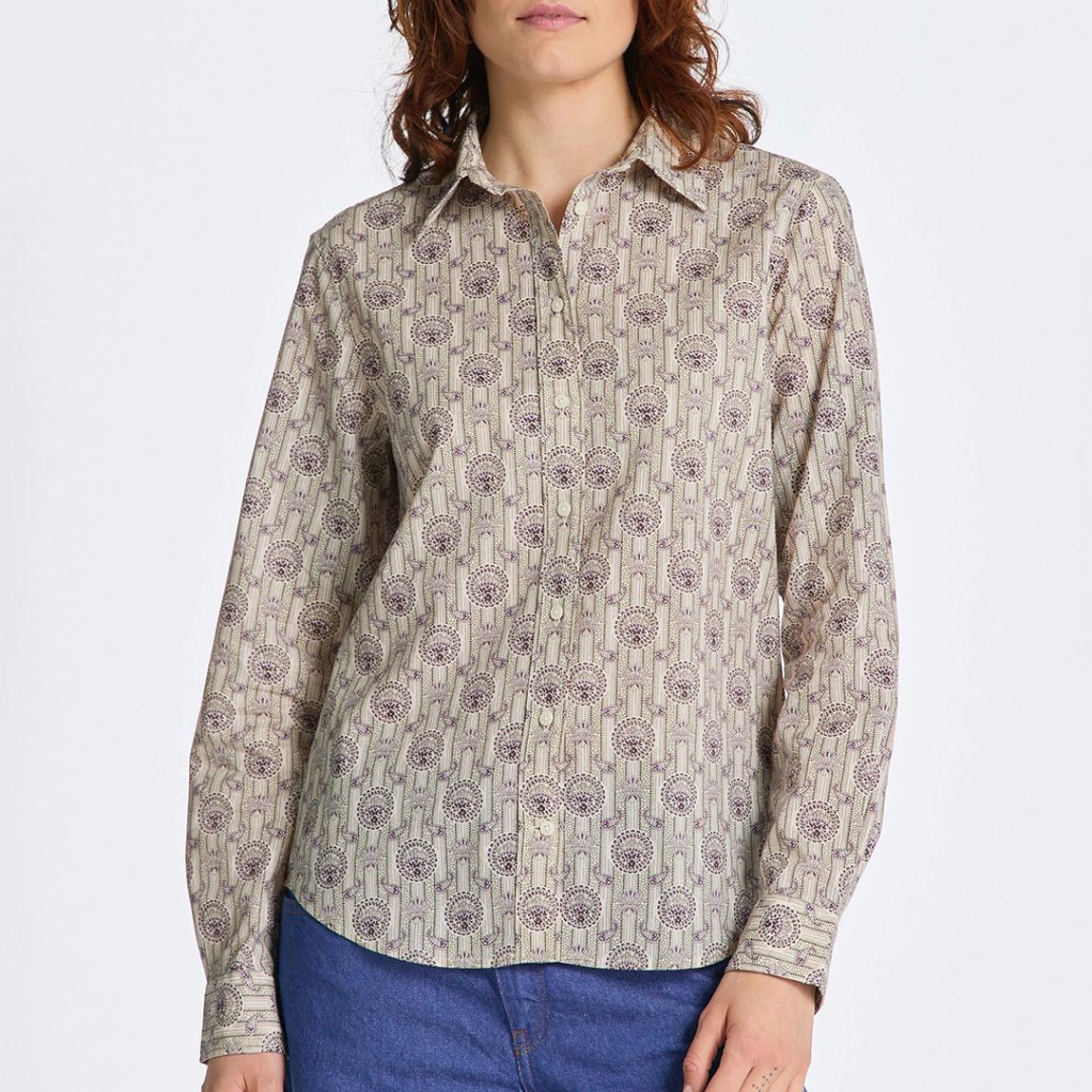 Red Archive Print Cotton Voile Shirt main product photo