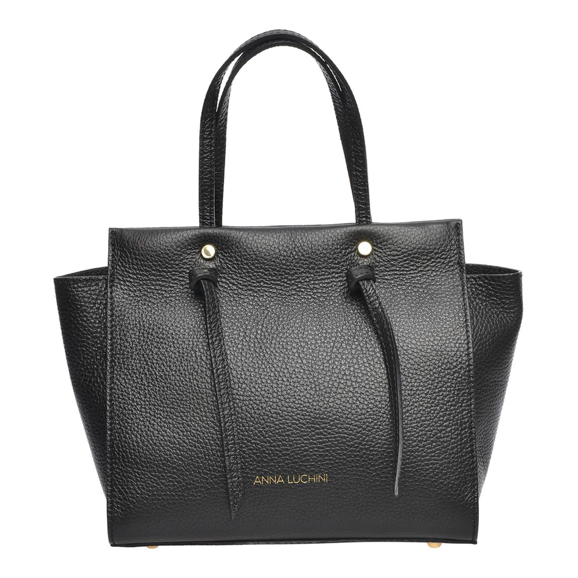 Black Leather Tote Bag By Roberta M main product photo