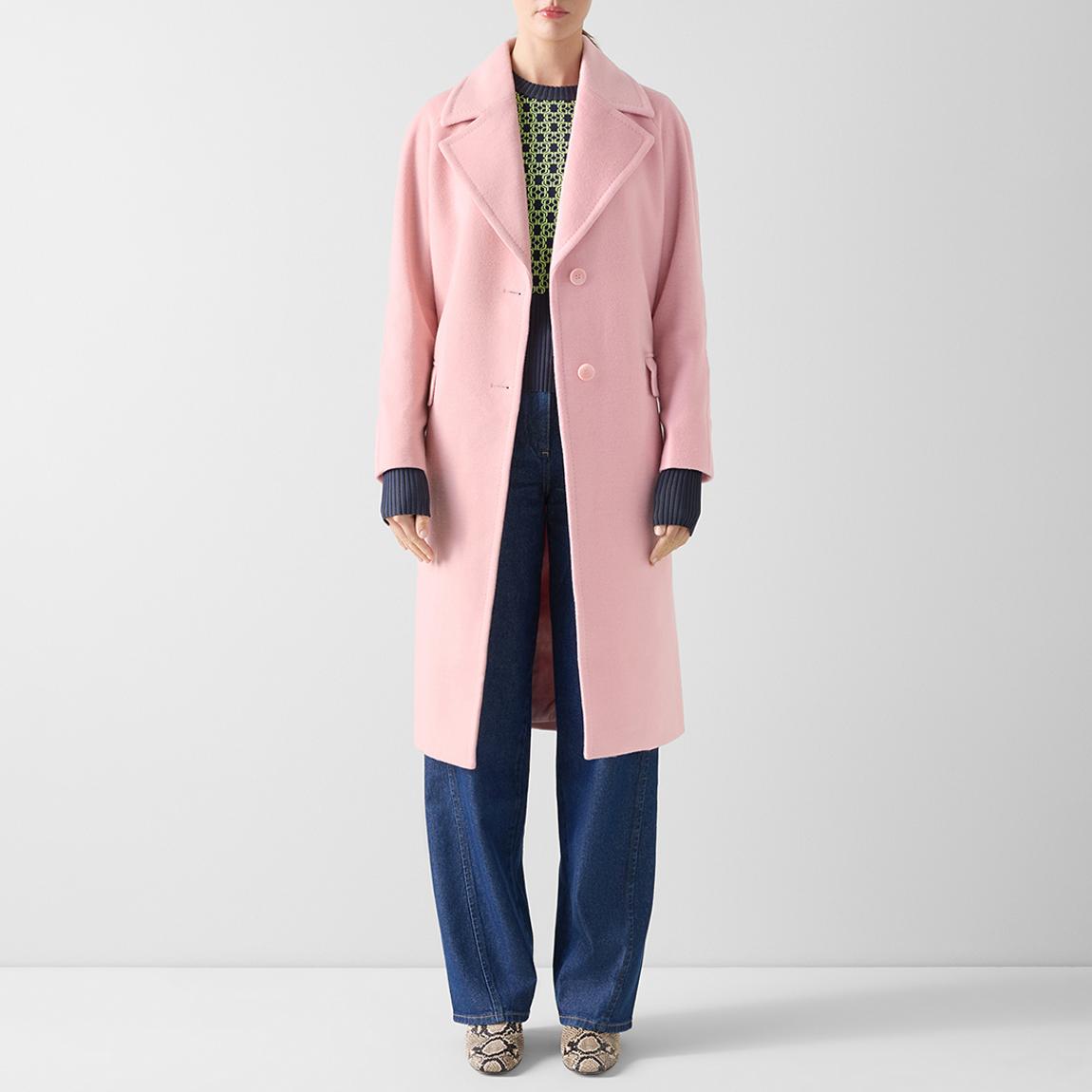 Light Pink Tori Wool Blend Coat main product photo