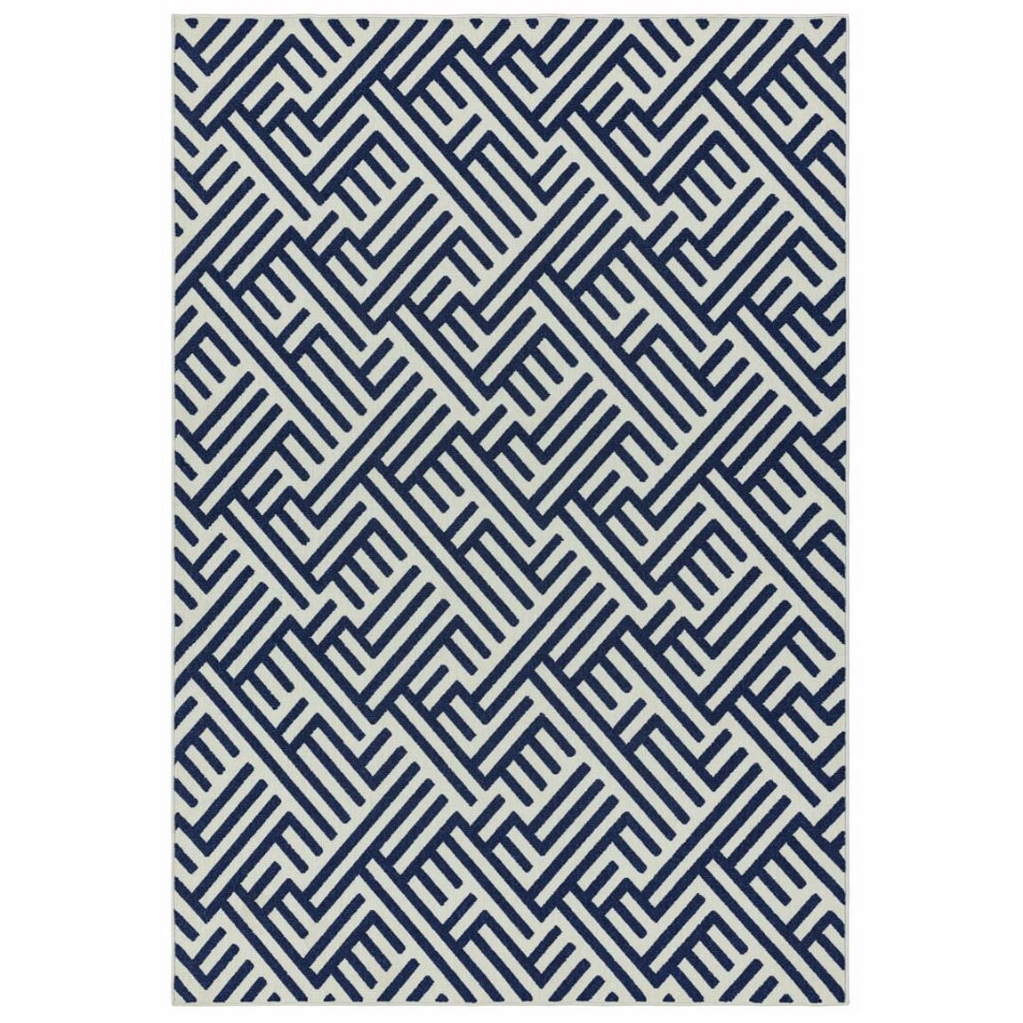 Blue/White Antibes Outdoor Rug, 120x170cm main product photo