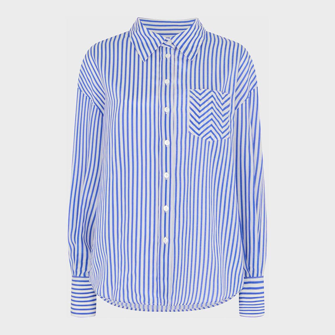 Ivory Relaxed Silk Blend Printed Shirt main product photo