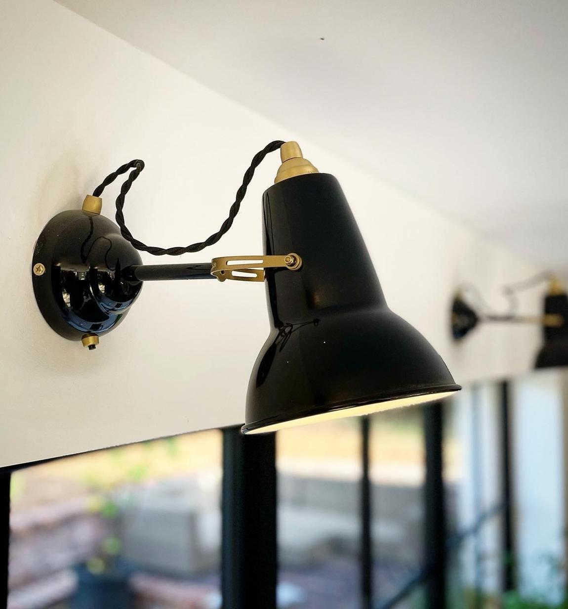 Original 1227 Brass Wall Light Jet Black main product photo