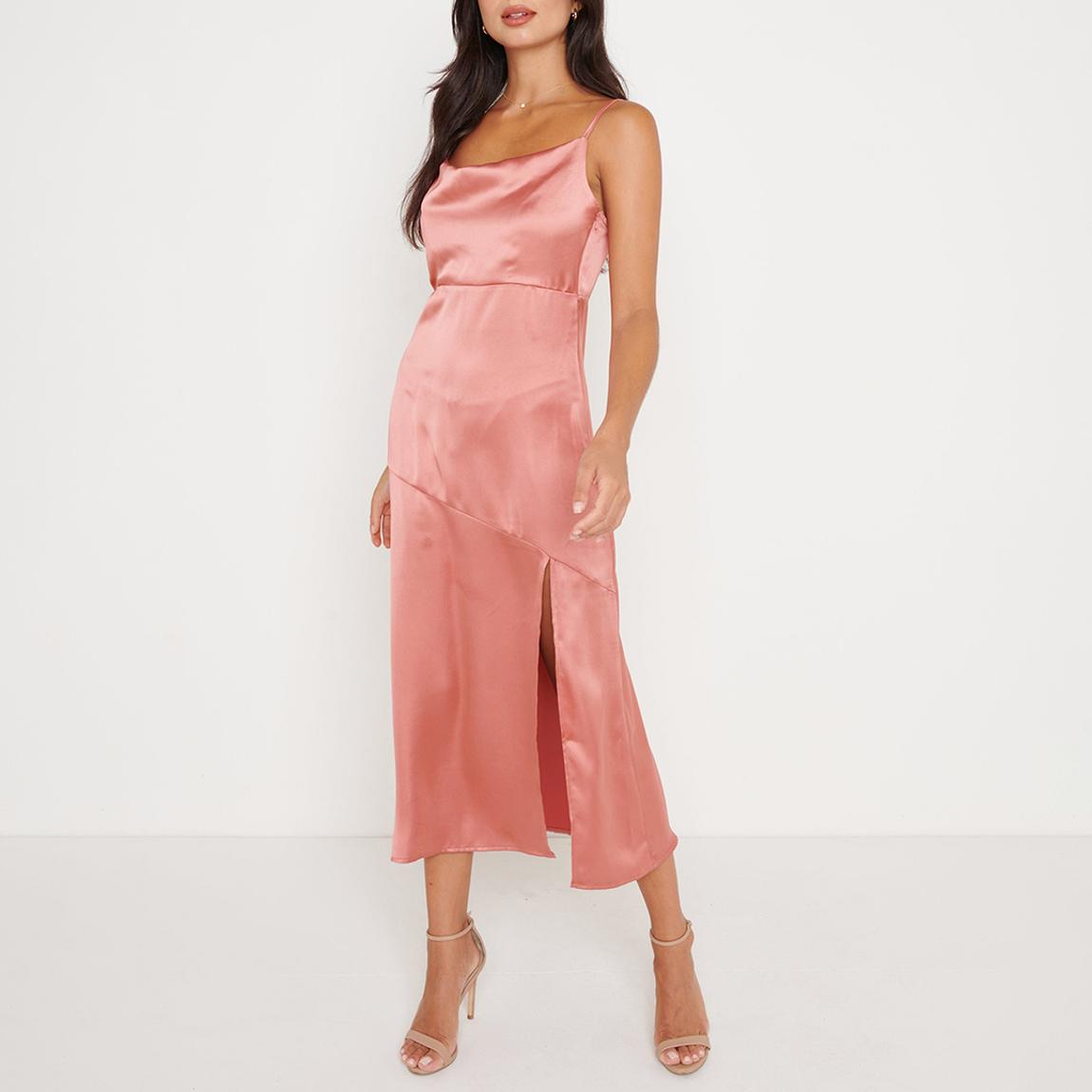 Dusty Rose Keisha Cowl Neck Midaxi Dress main product photo