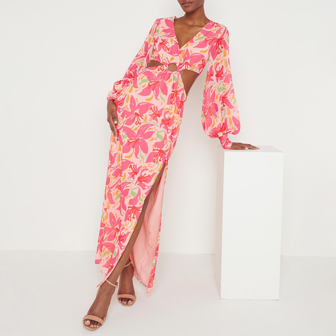 strapless open back dress Pretty Lavish Lois Cross Back Maxi Dress  Borrowed From