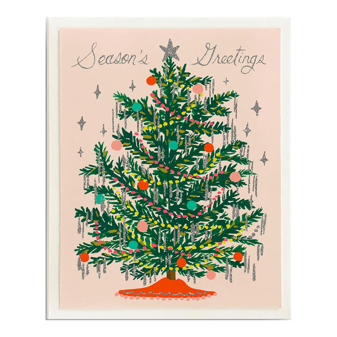 Box of 8 Cards, Tinsel Tree main product photo