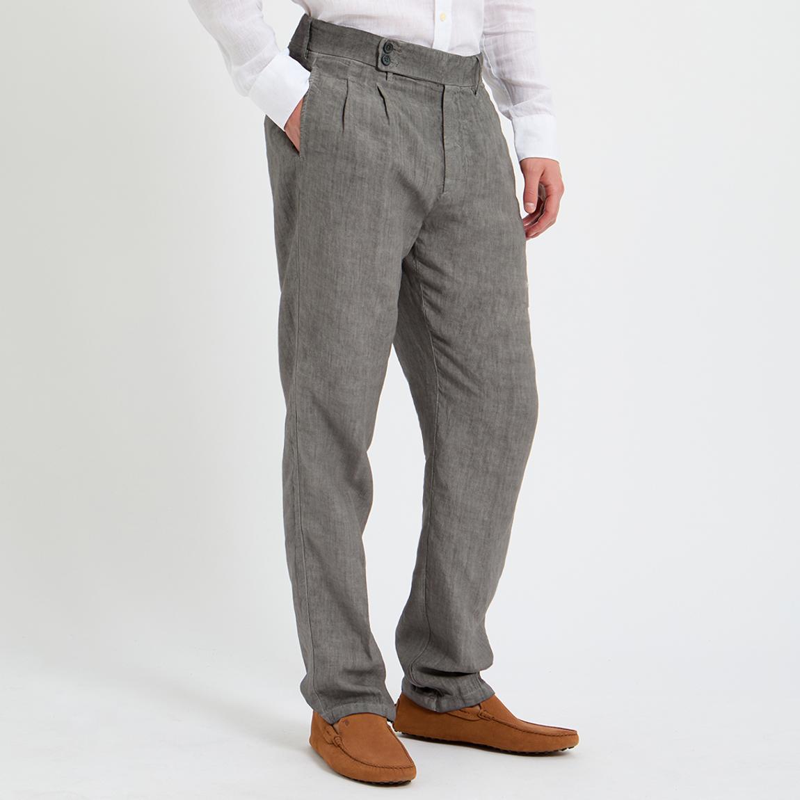 Grey Linen Chino Pants main product photo