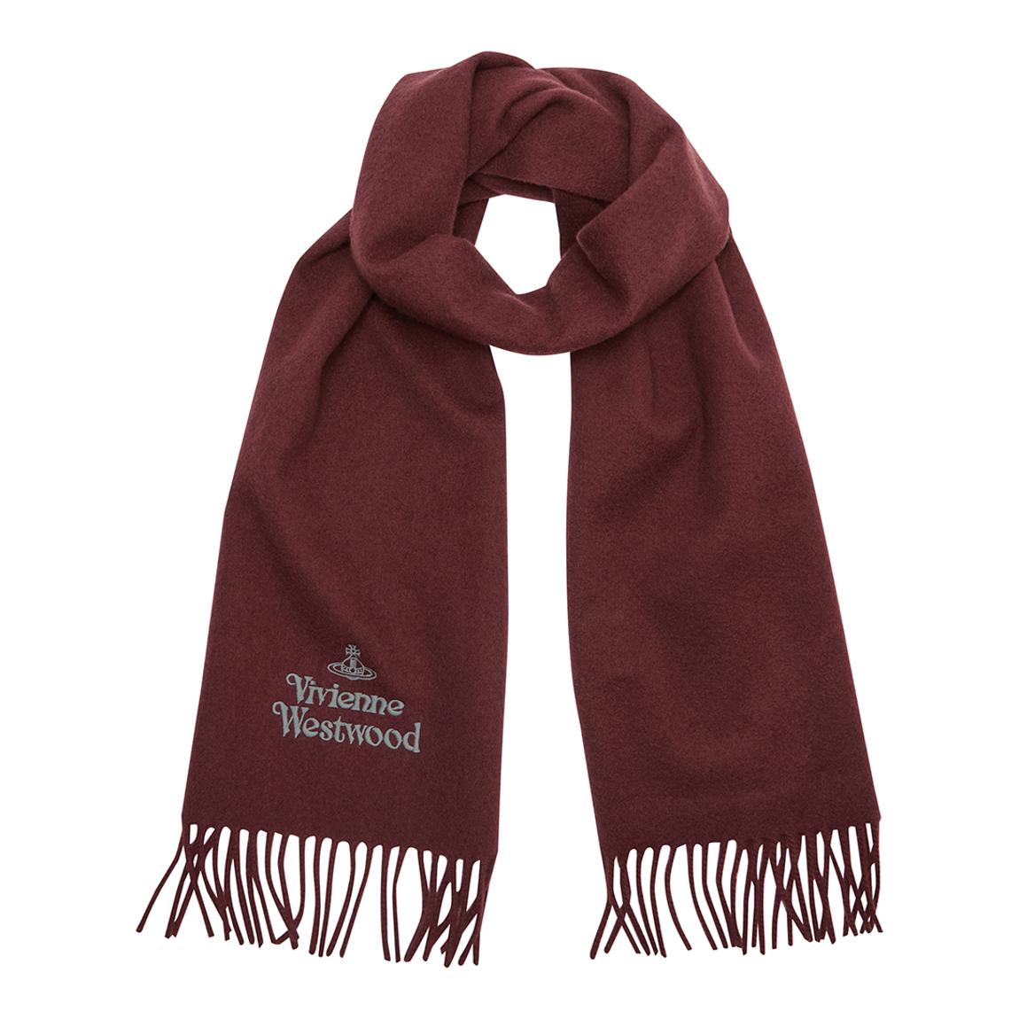 Bordeaux Embroidered Lamb's Wool Scarf main product photo