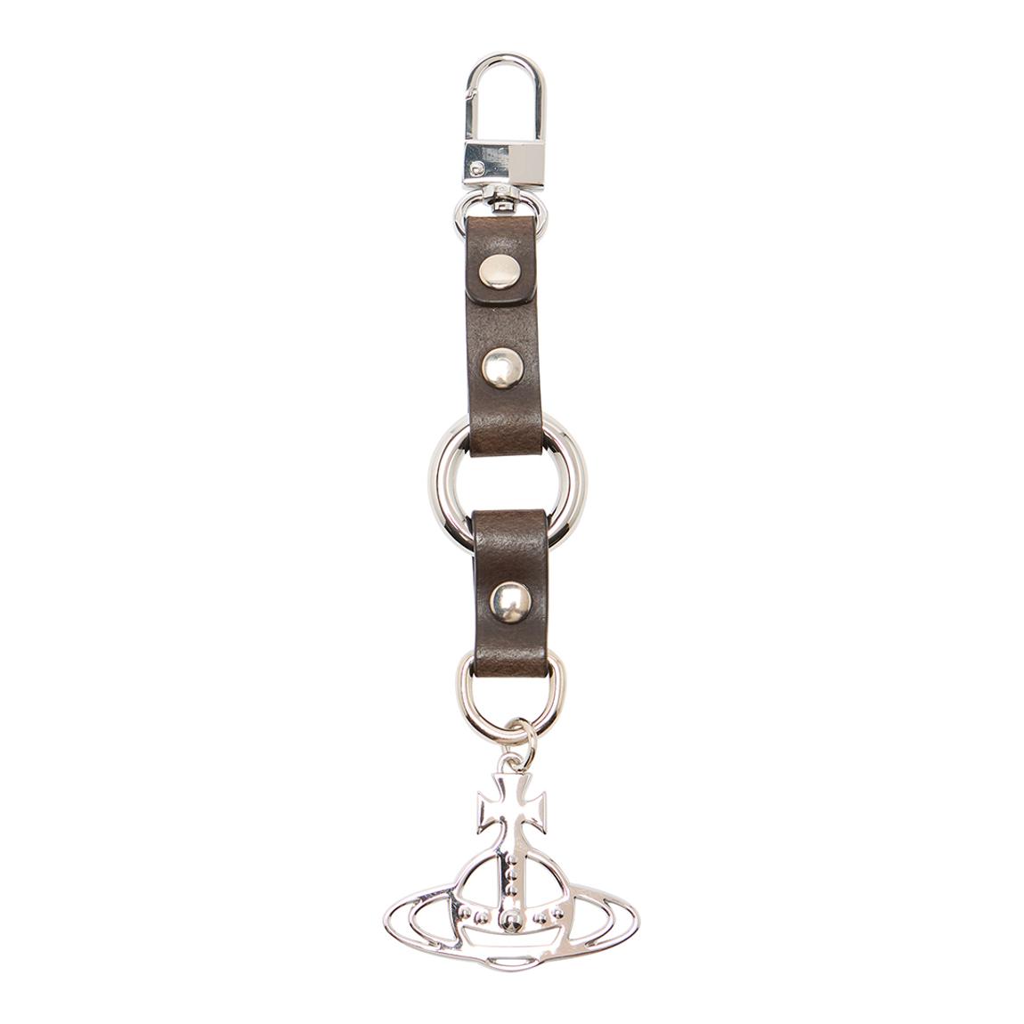 Brown Smooth Leather Betty Keyring main product photo