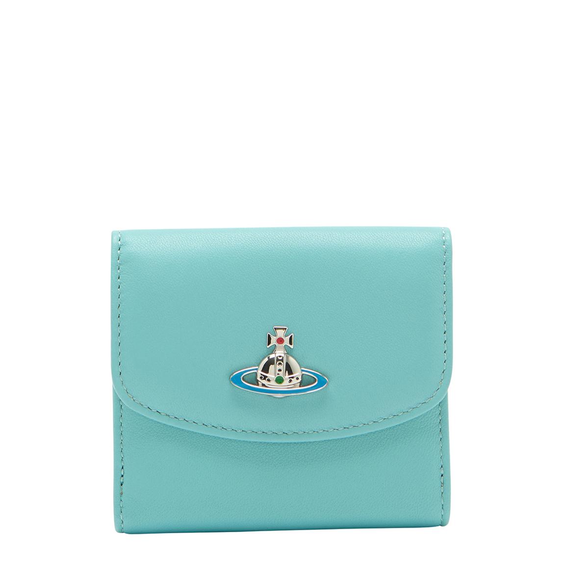 Blue Soft Leather Emma Small Wallet main product photo