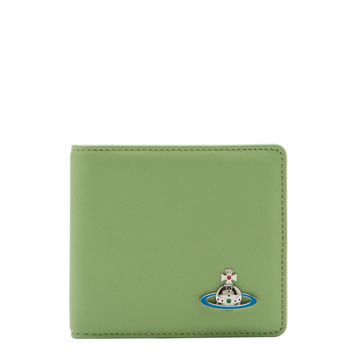 Green Soft Leather Emma Billfold With Coin Pocket main product photo