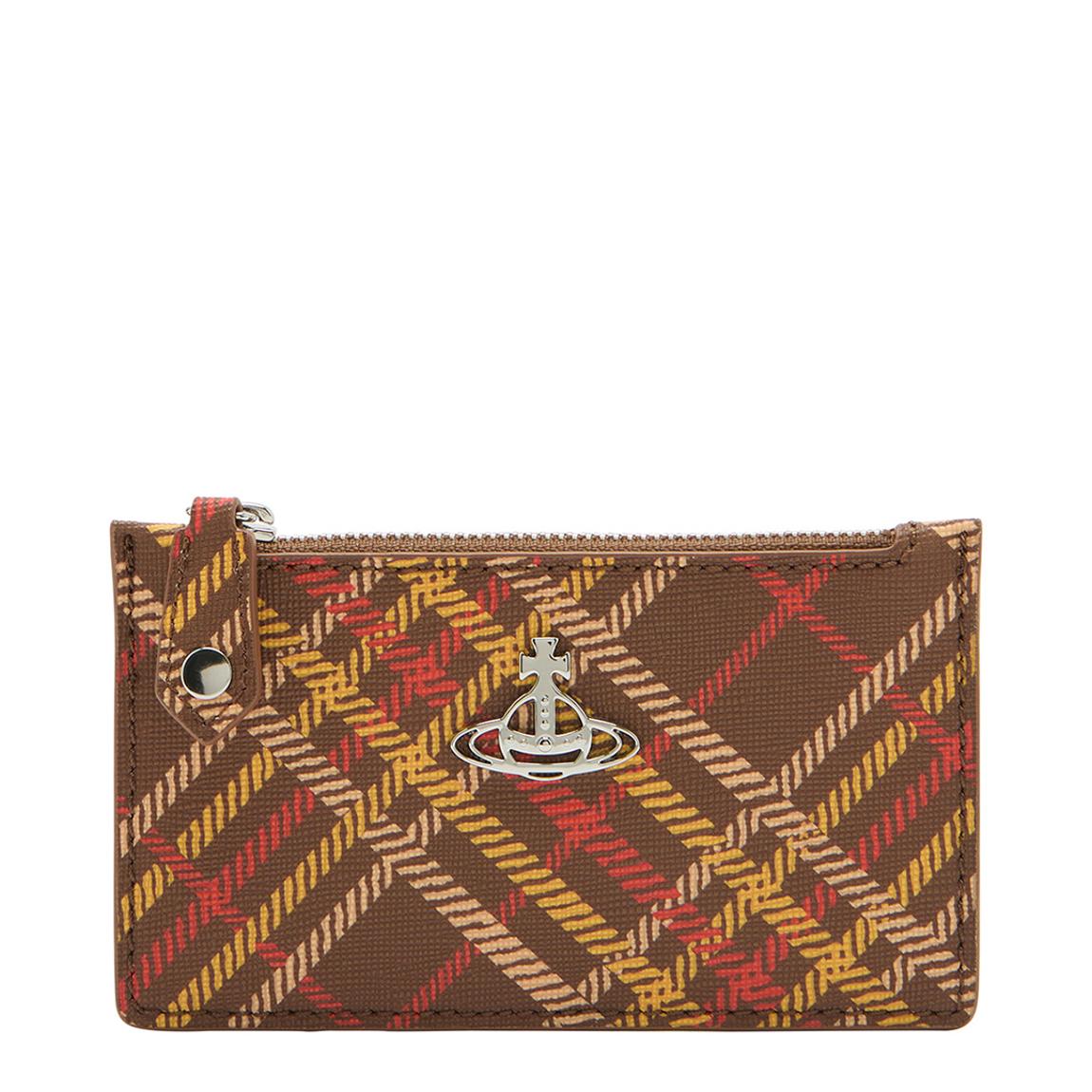 Brown/Tartan Derby Slim Long Card Holder main product photo