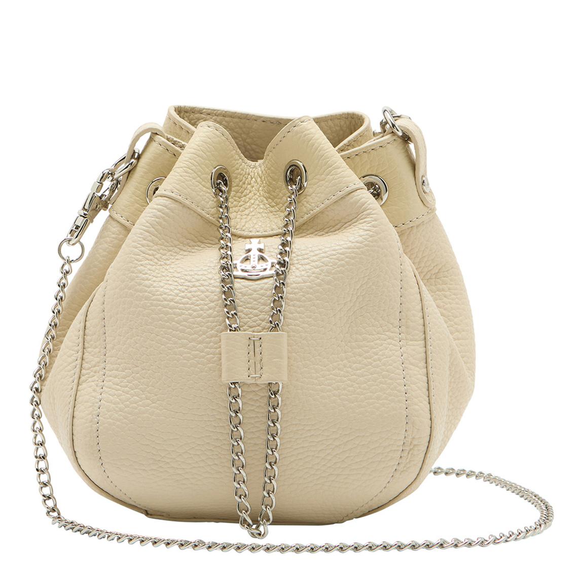 Beige Grain Leather Johanna Bucket main product photo