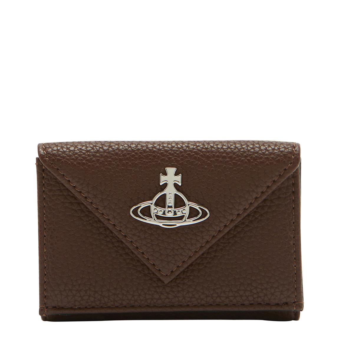 Brown Vegan Grain Leather Johanna Envelope Billfold With Pocket main product photo