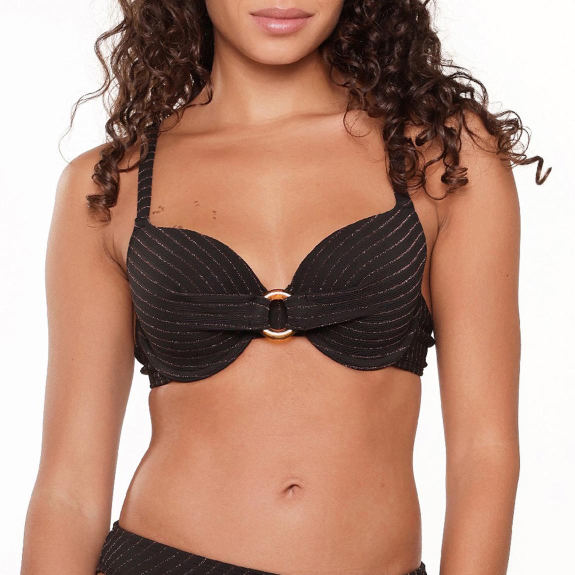 Black Moulded Bikini top main product photo