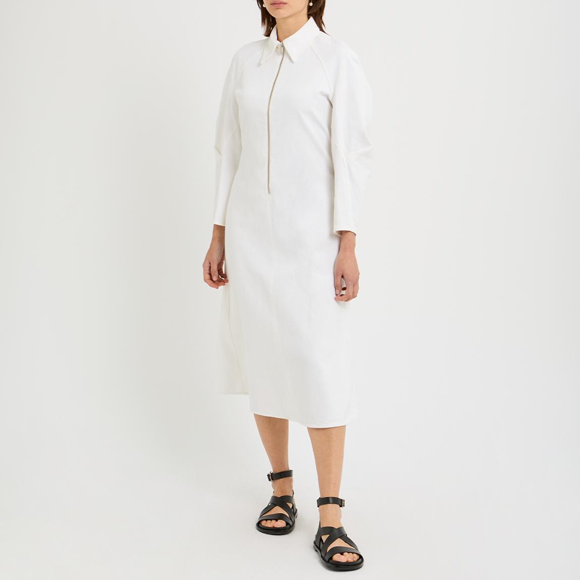 cos white denim dress COS White Theesia Denim Dress