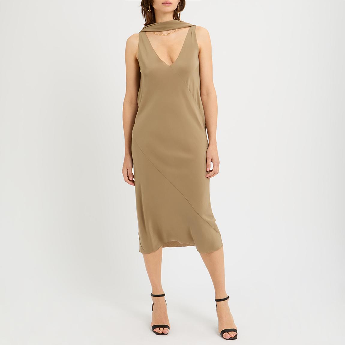 COS Beige Silk Slip Dress - BrandAlley COS Beige Silk Slip Dress - BrandAlley