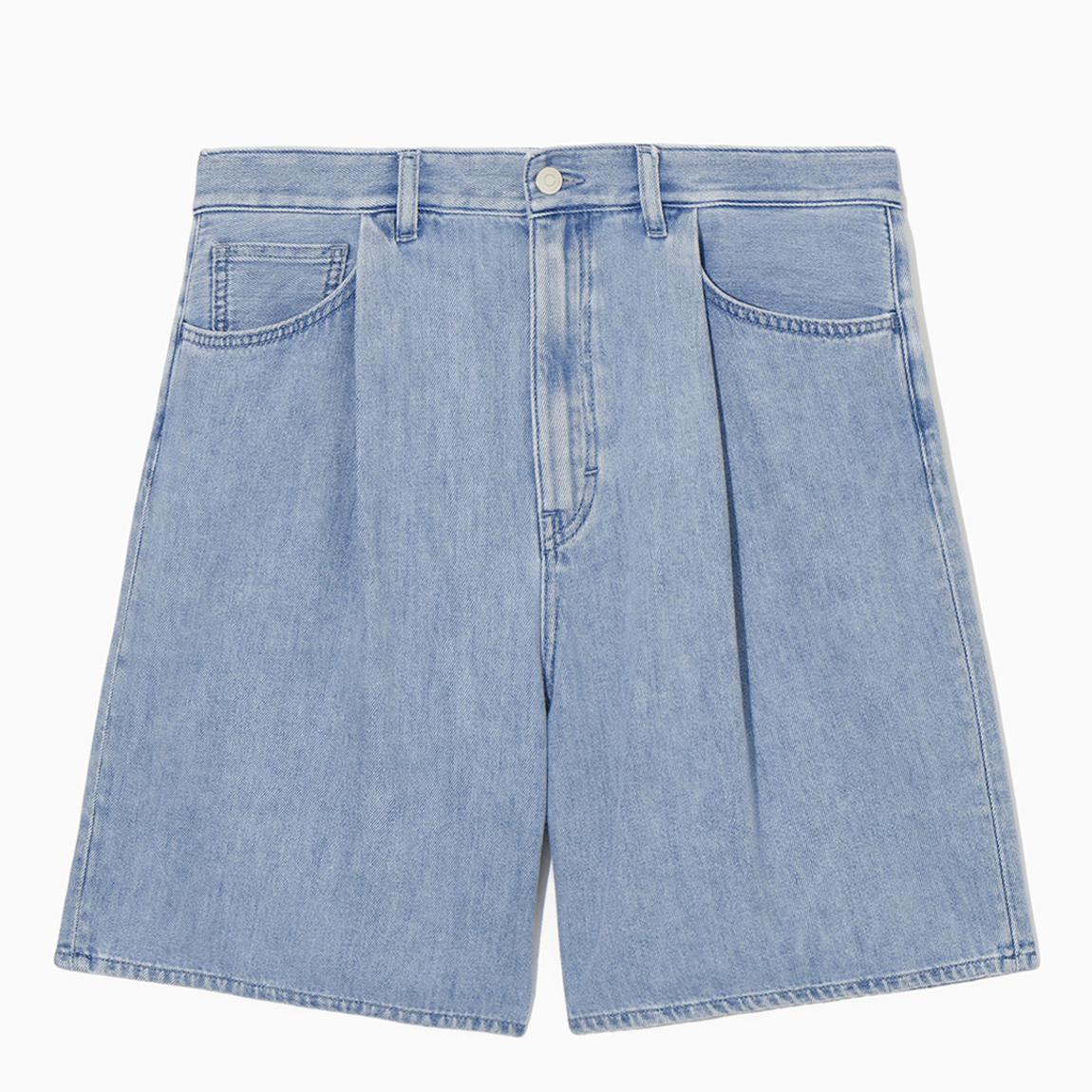 Blue Pocco Denim Shorts main product photo