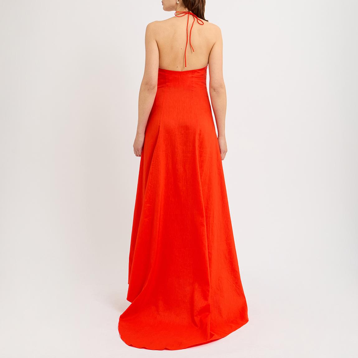 COS Orange Linen Lithium Maxi Dress - BrandAlley