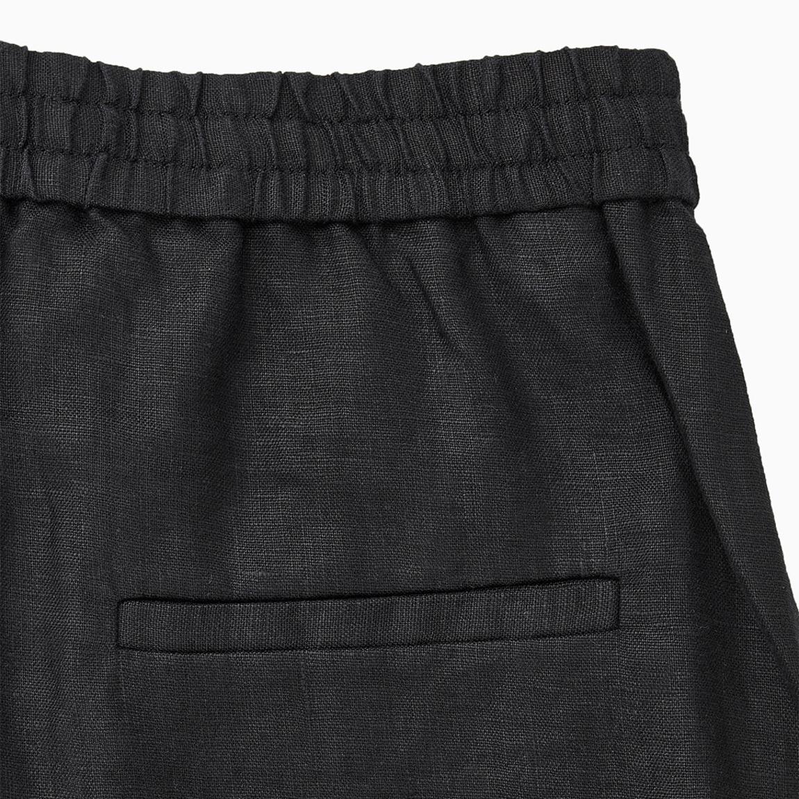 Black Munia Linen Shorts main product photo